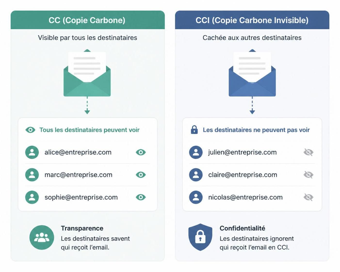 découvrez la différence entre cc et cci dans un mail pour mieux gérer vos envois et protéger la confidentialité de vos destinataires.