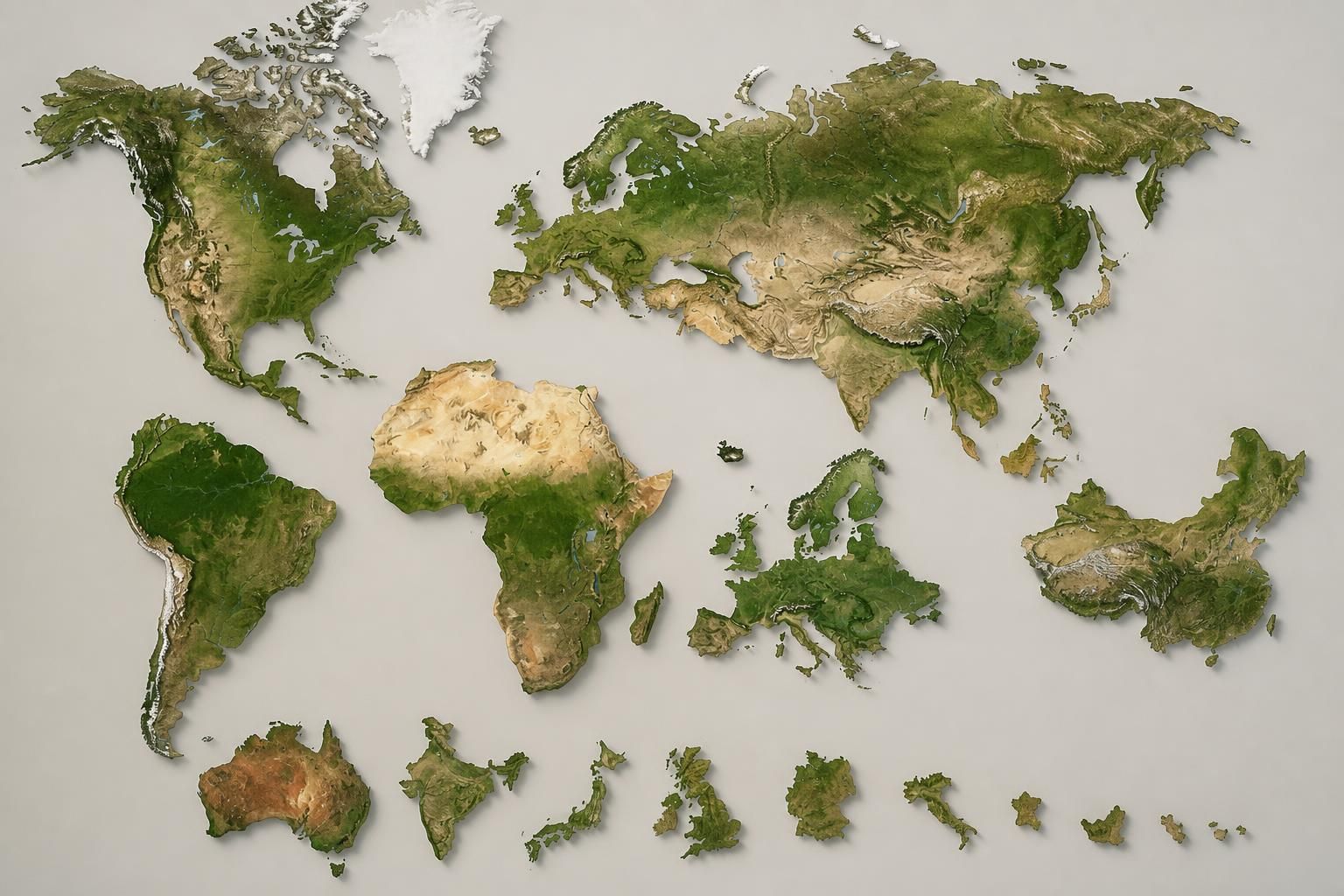 découvrez des cartes comparant la véritable taille des pays pour mieux comprendre leurs dimensions réelles et éviter les biais des projections cartographiques classiques.