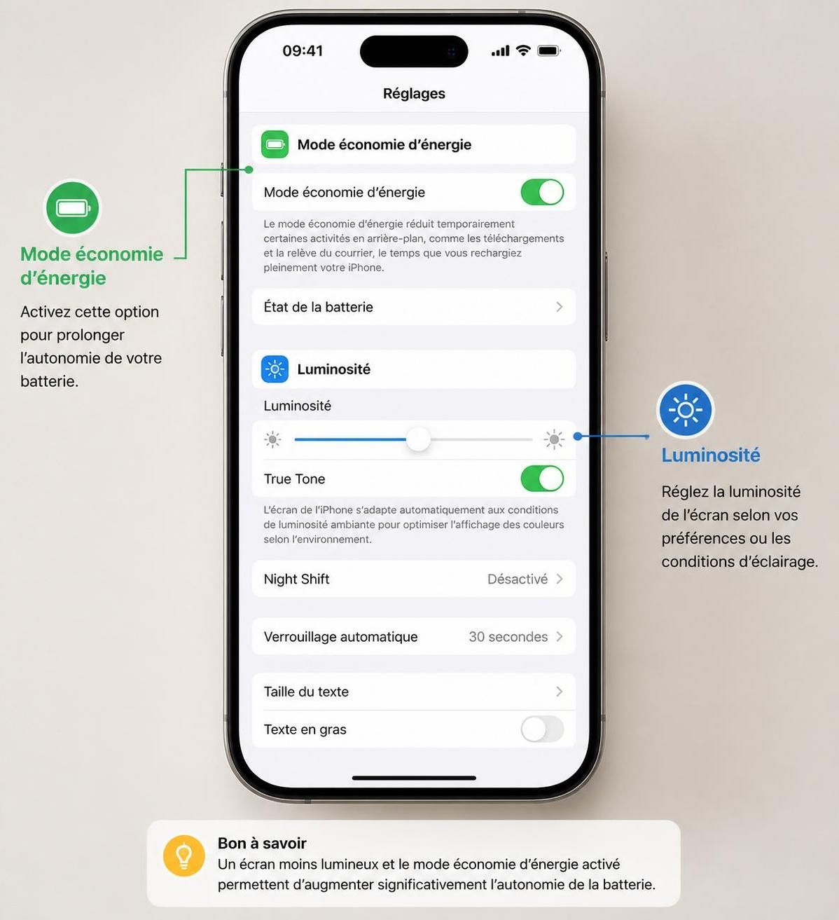 découvrez les réglages essentiels pour économiser la batterie de votre iphone et prolonger son autonomie au quotidien.