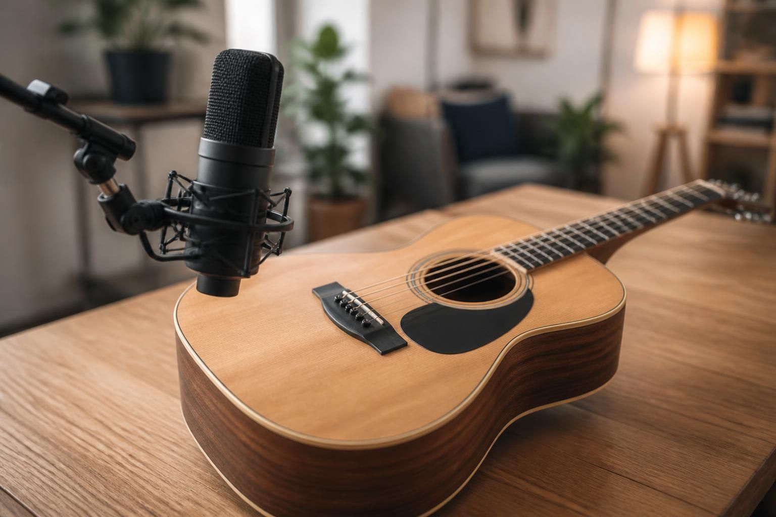 accordeur de guitare en ligne gratuit utilisant le micro de votre appareil pour accorder votre guitare avec précision et facilité, où que vous soyez.